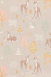 Majvillan, tapet Golden woods, dusty lilac
