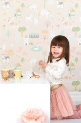 Majvillan, tapet My farm, soft pink