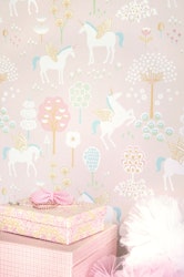 Majvillan, tapet True unicorns, lyserød