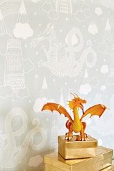 Majvillan, tapet Dragon sky, grå