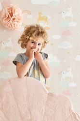 Majvillan, tapet Rainbow treasures, lovely pastel pink