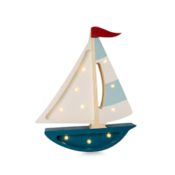 Little Lights, Lampe til børneværelset, Sejlbåd teal