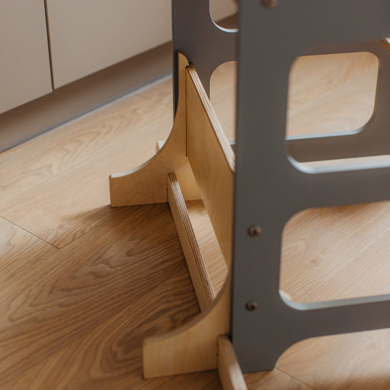 Duck Woodworks, sammenklappelig køkkenstol med barnestol