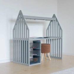 Duck Woodworks, gråt skrivebord, STRIPED