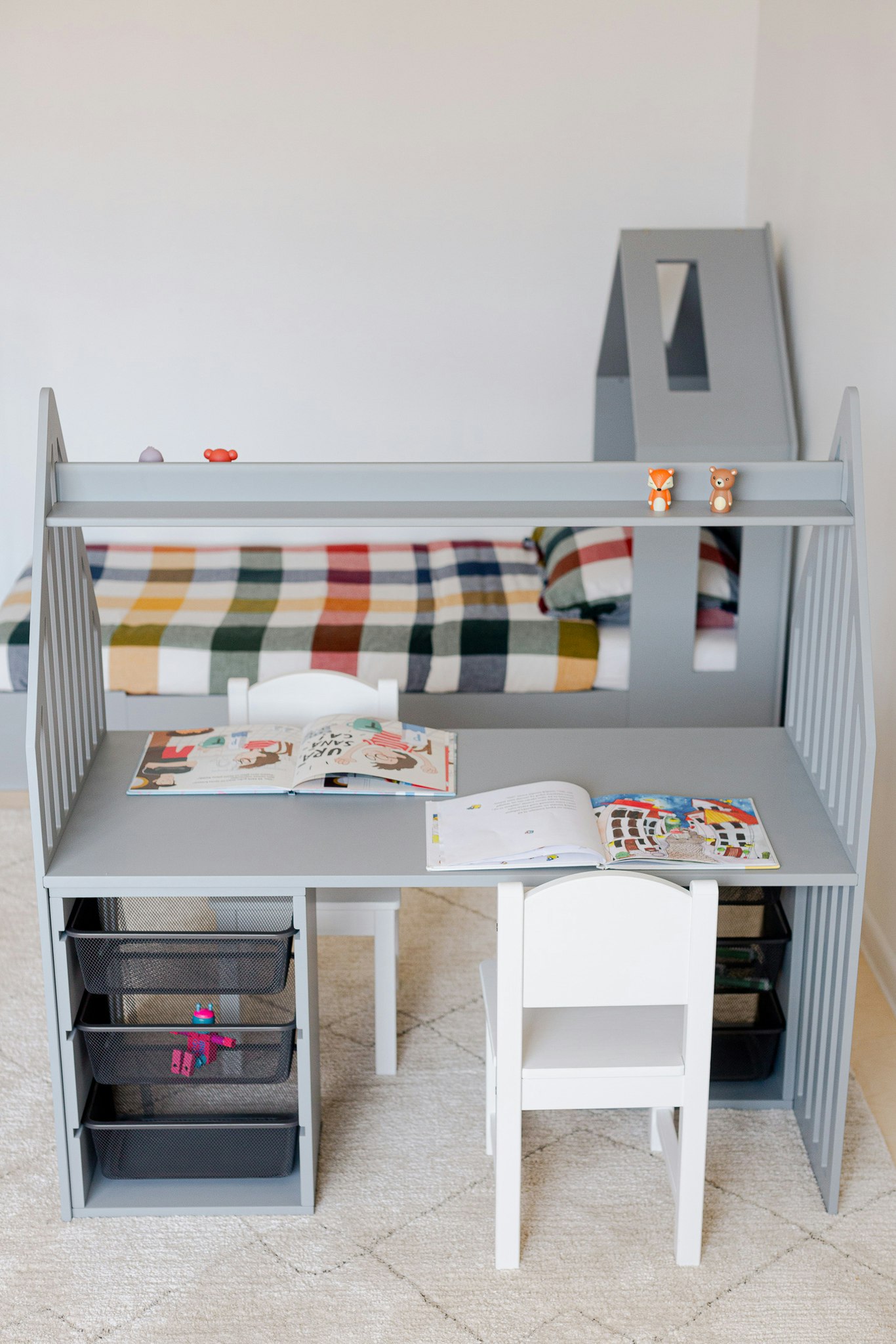 Duck Woodworks, Dobbeltskrivebord til søskende, STRIPED