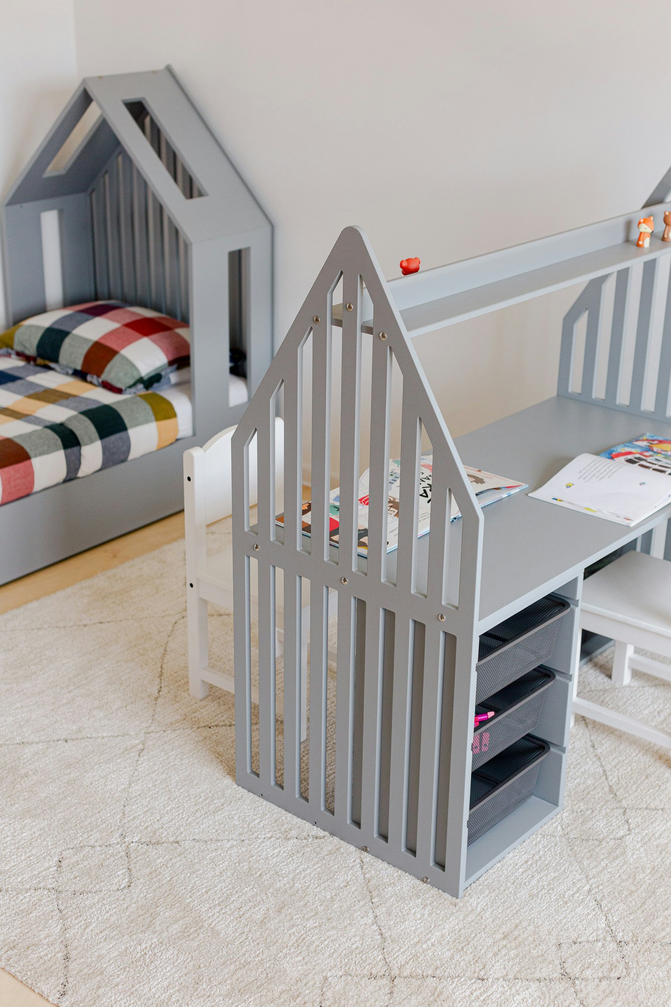 Duck Woodworks, Dobbeltskrivebord til søskende, STRIPED