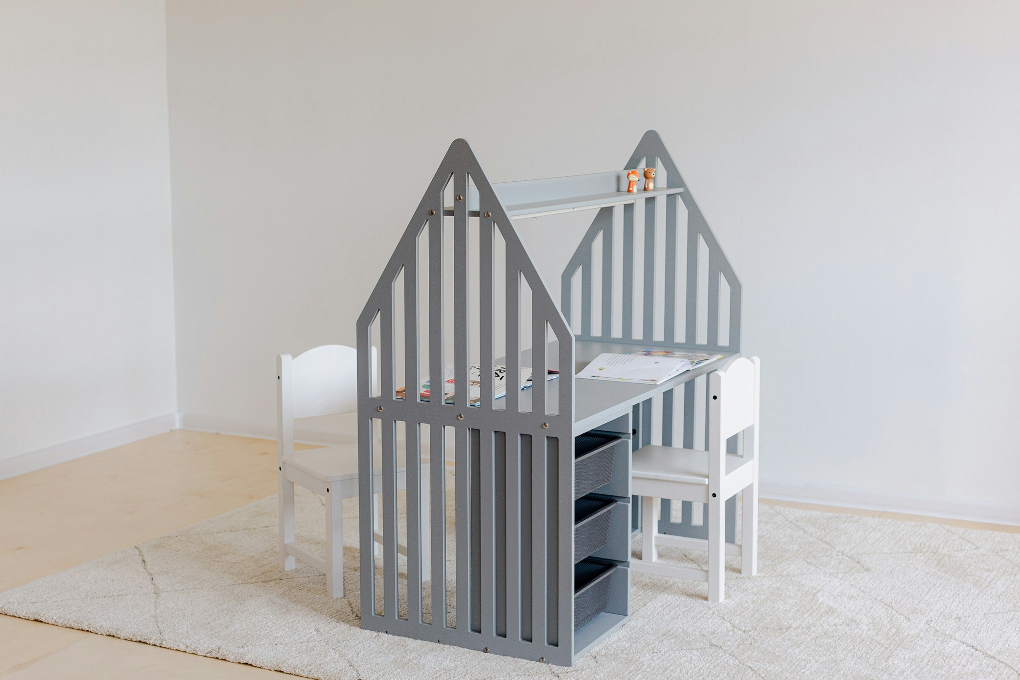 Duck Woodworks, Dobbeltskrivebord til søskende, STRIPED