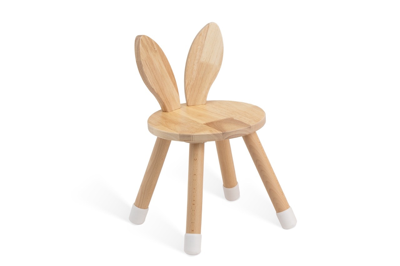 Babylove - bord med 2 kaninstole, natur