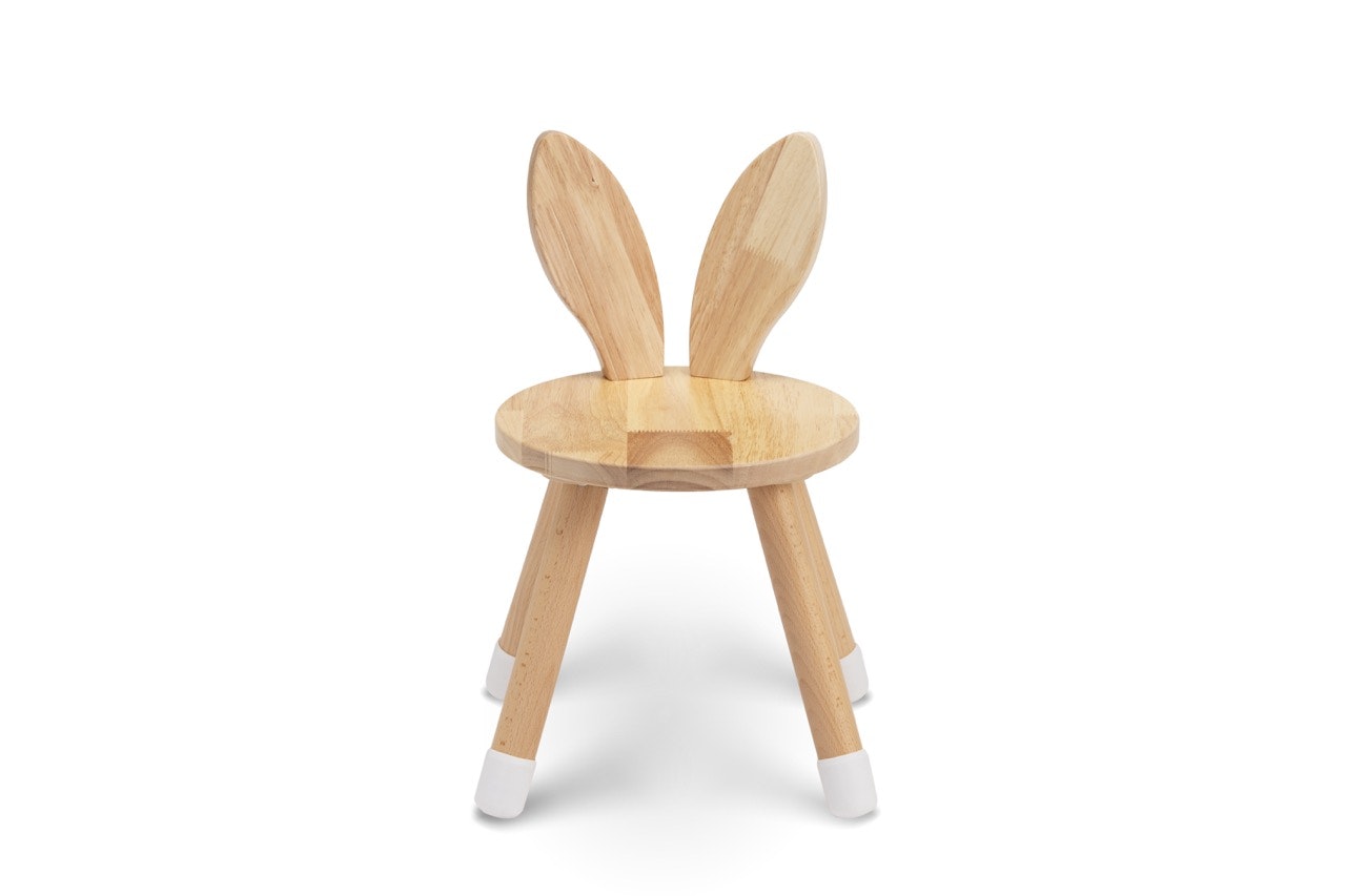 Babylove - bord med 2 kaninstole, natur