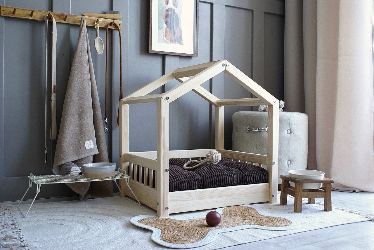 Cozy hundeseng/hundekurv Natur (L)