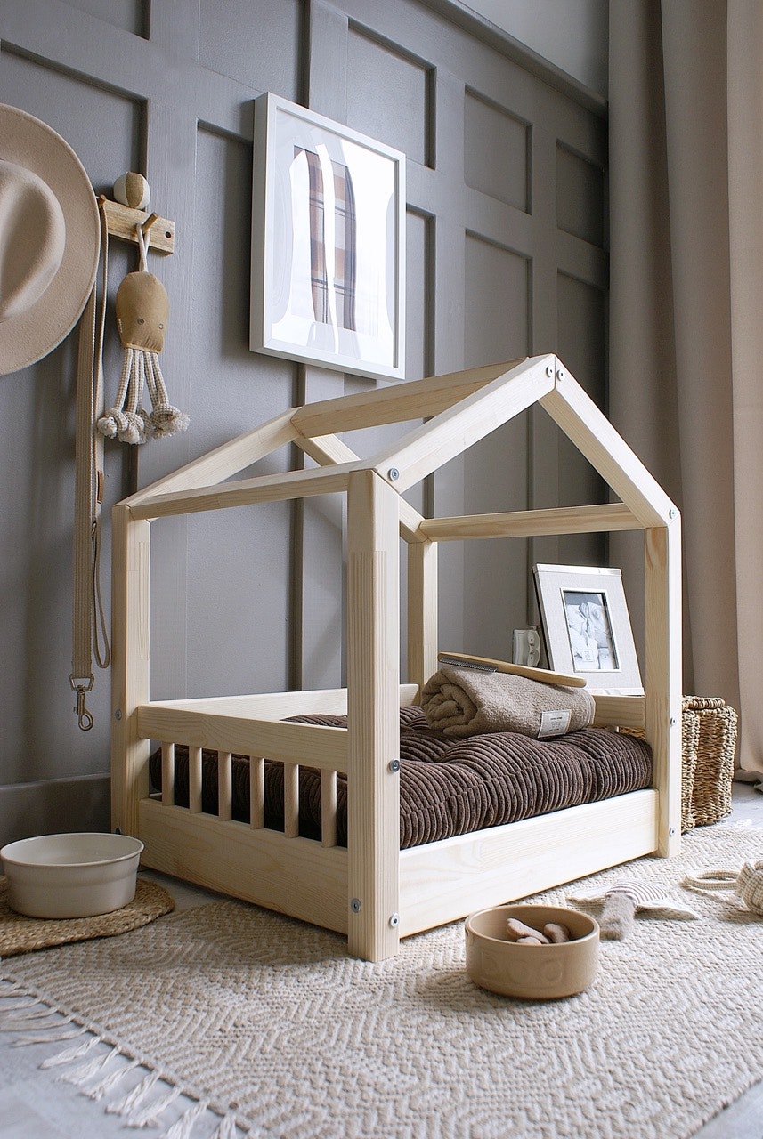 Cozy hundeseng/hundekurv Natur (L)