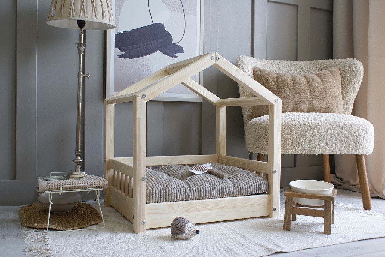 Cozy hundeseng/hundekurv Natur (M)