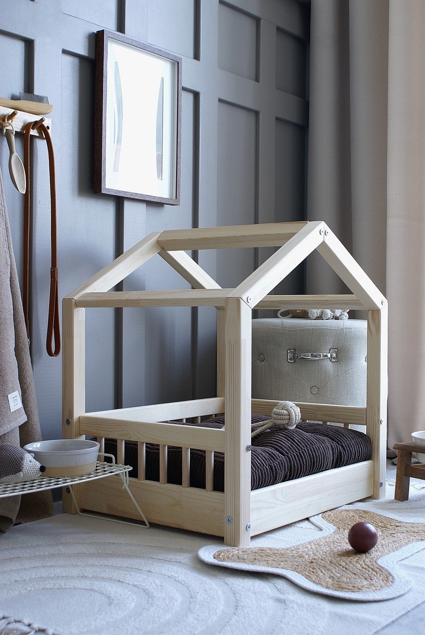 Cozy hundeseng/hundekurv Natur (L)