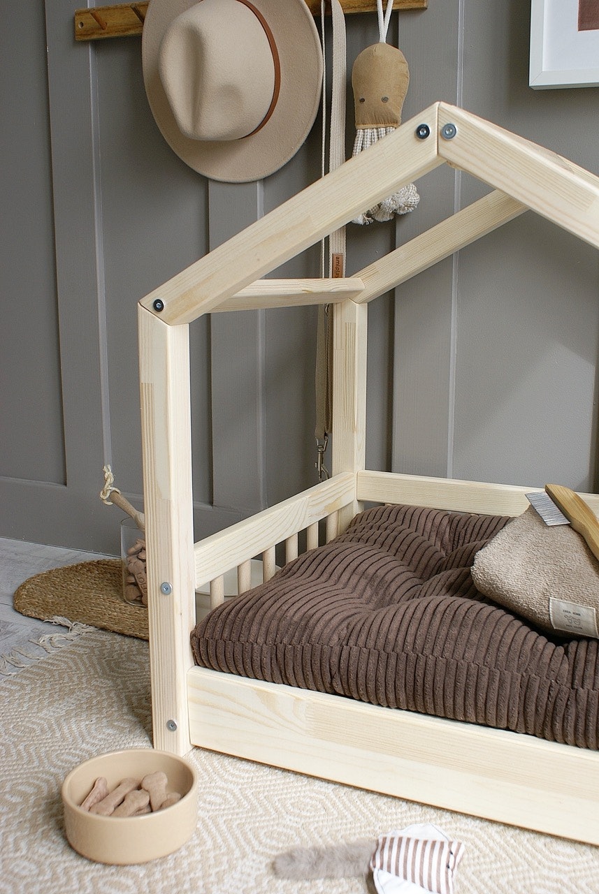 Cozy hundeseng/hundekurv Natur (L)