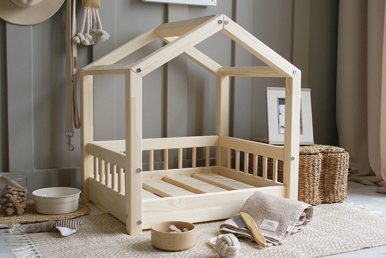 Cozy hundeseng/hundekurv Natur (L)