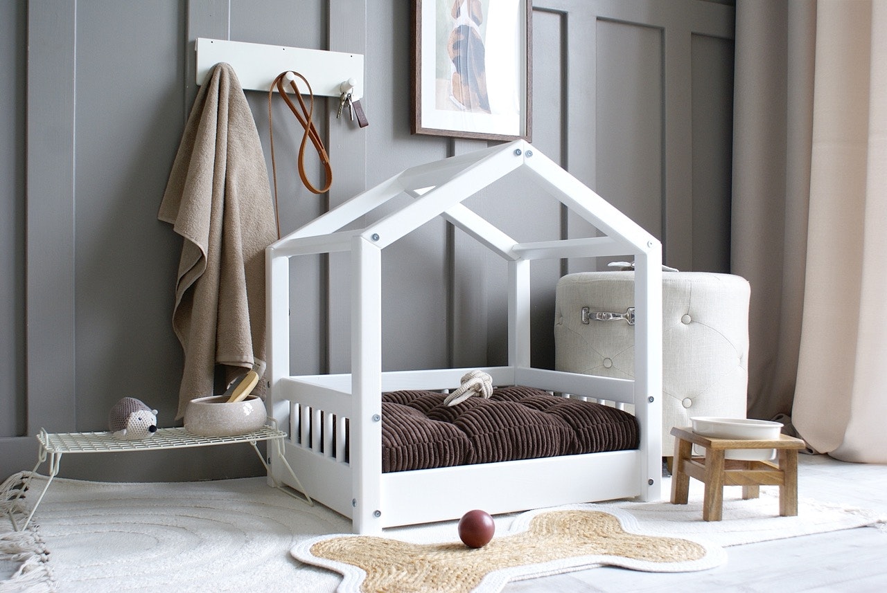 Cozy hundeseng/hundekurv Hvid (S)