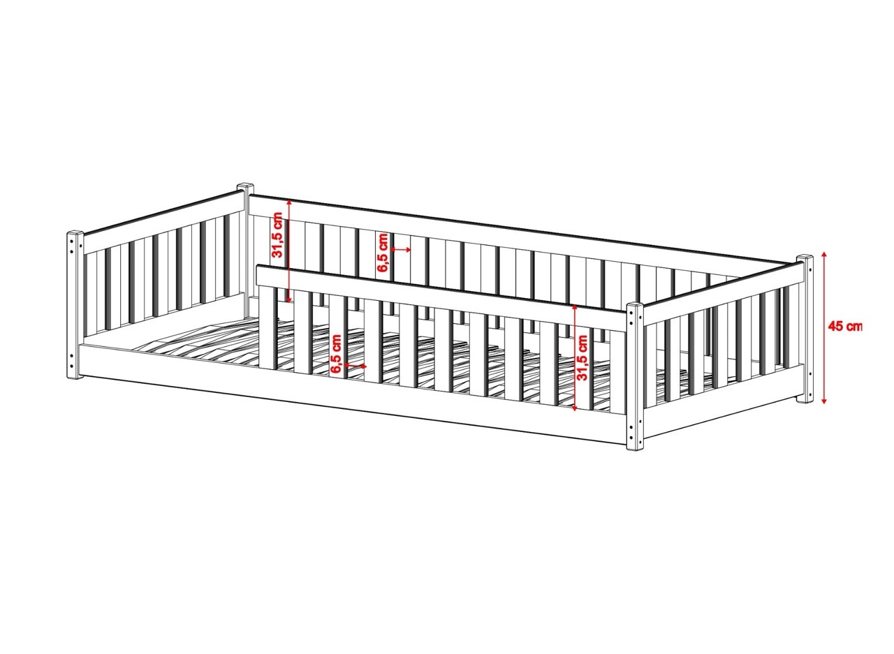 Stor juniorseng Mira 140x200 cm, antracit
