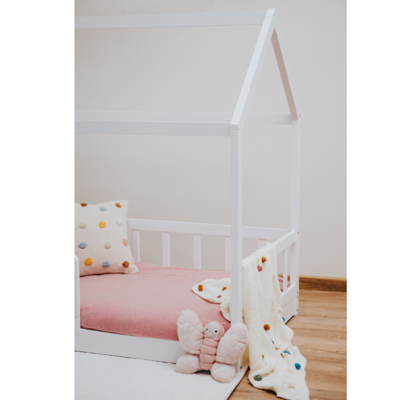 Hvid Montessori husseng 80x160 cm