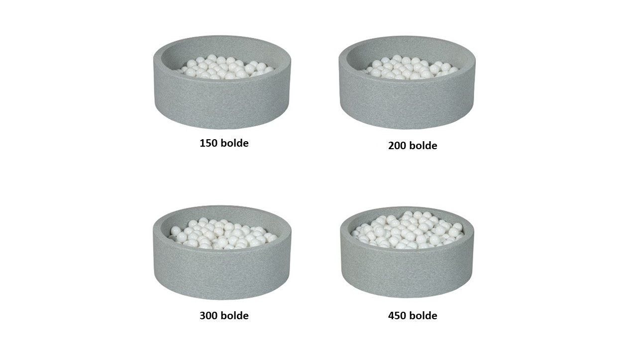 Babylove, mørkeblå boldbassin BASIC (hvid, perle, grå, sølv)