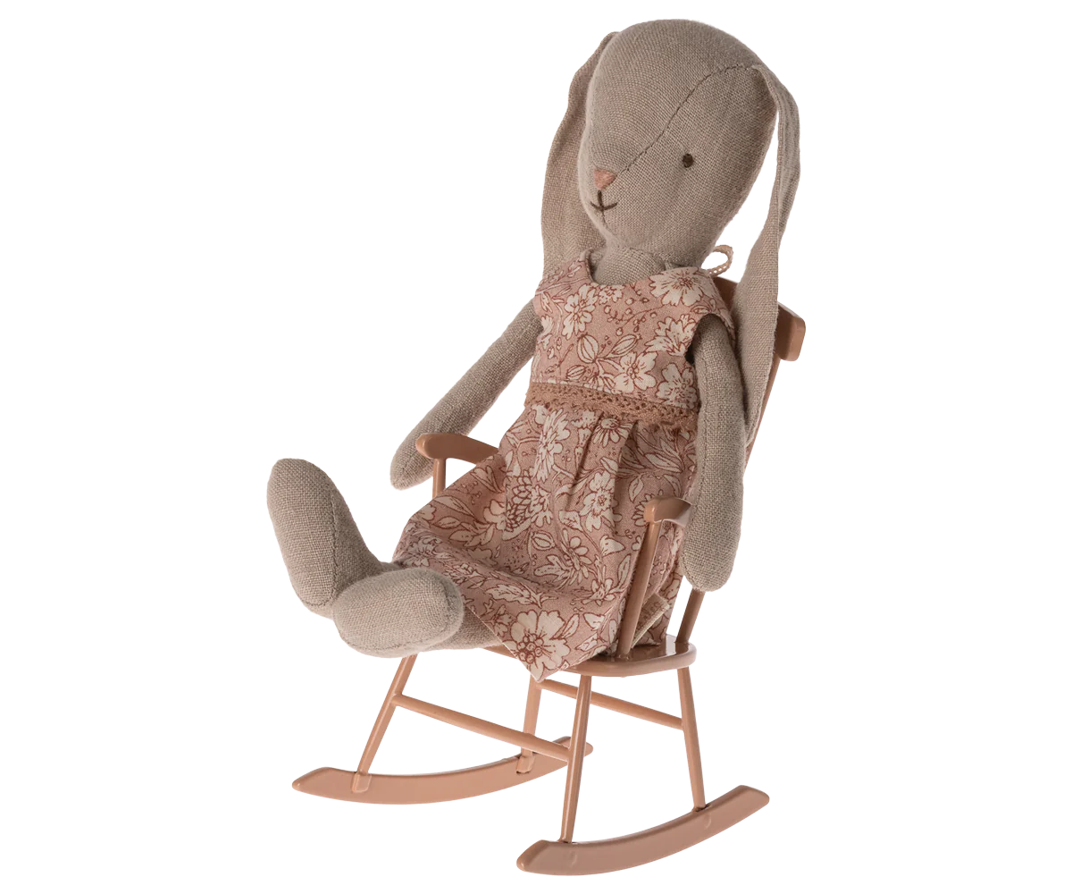 Maileg, mørk pink gyngestol mini
