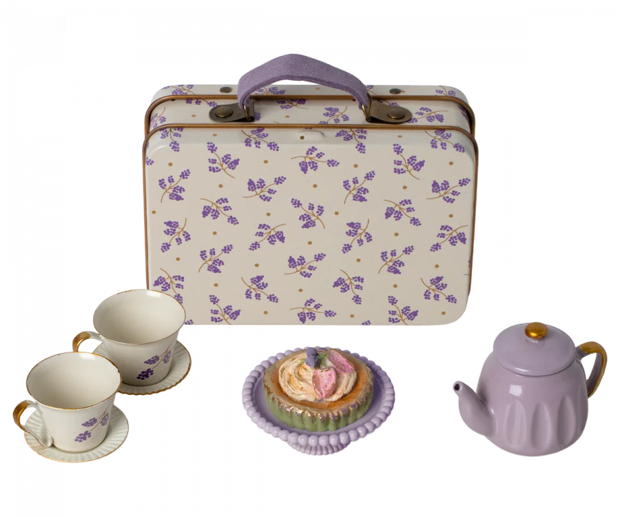 Maileg, Afternoon treat Mouse, Purple Madelaine