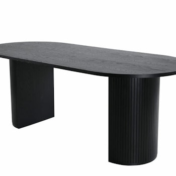 Bianca matbord oval svart