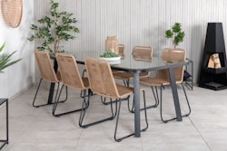 PAOLA | LINDOS Matbord 200×100 + 6 matstolar