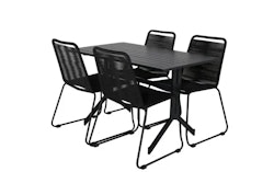 WAY + LINDOS Matbord 120×70 + 4 matstolar
