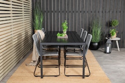 BREAK | LINDOS Matbord 205×90 + 6 matstolar