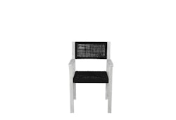 Loungestol/Karmstol Rives 2-Pack - Vit Akacia/Svart