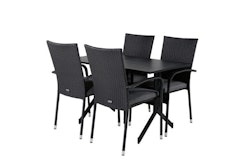 WAY + ANNA Matbord 120×70 + 4 matstolar