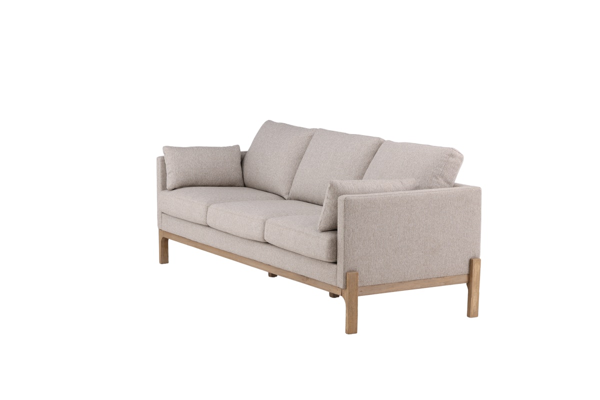 OLYMPIA Olympia Sofa - Walnut / Offwhite Fabric/Linen