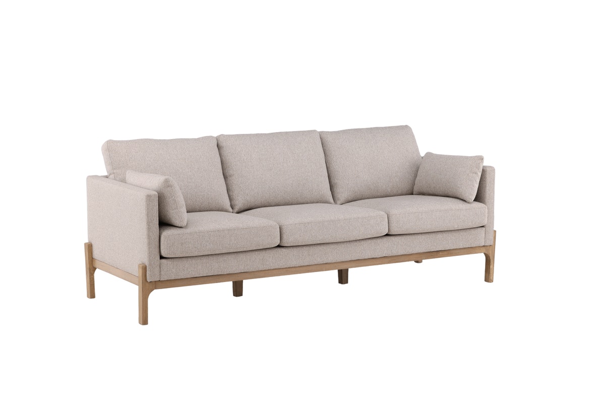 OLYMPIA Olympia Sofa - Walnut / Offwhite Fabric/Linen