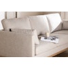 OLYMPIA Olympia Sofa - Walnut / Offwhite Fabric/Linen