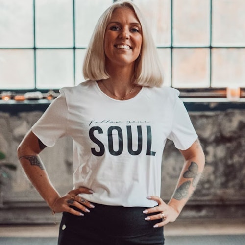 T-shirt "Follow Your Soul" Vit