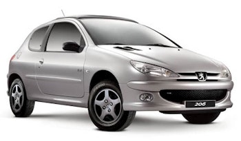 Teinté voiture Peugeot 206 3-d