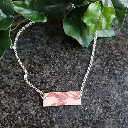 Pink marble necklace