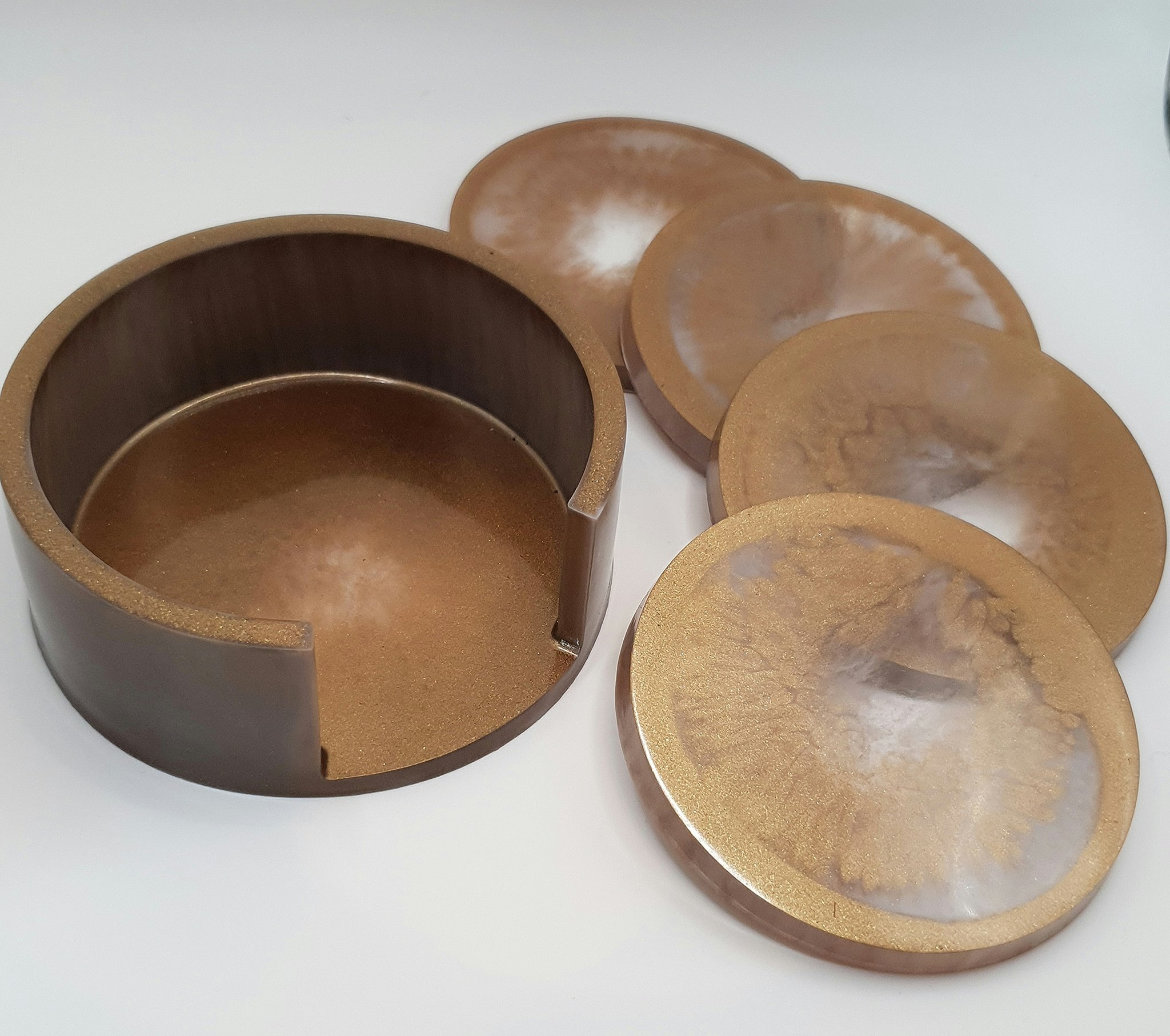 Glasunderlägg guld