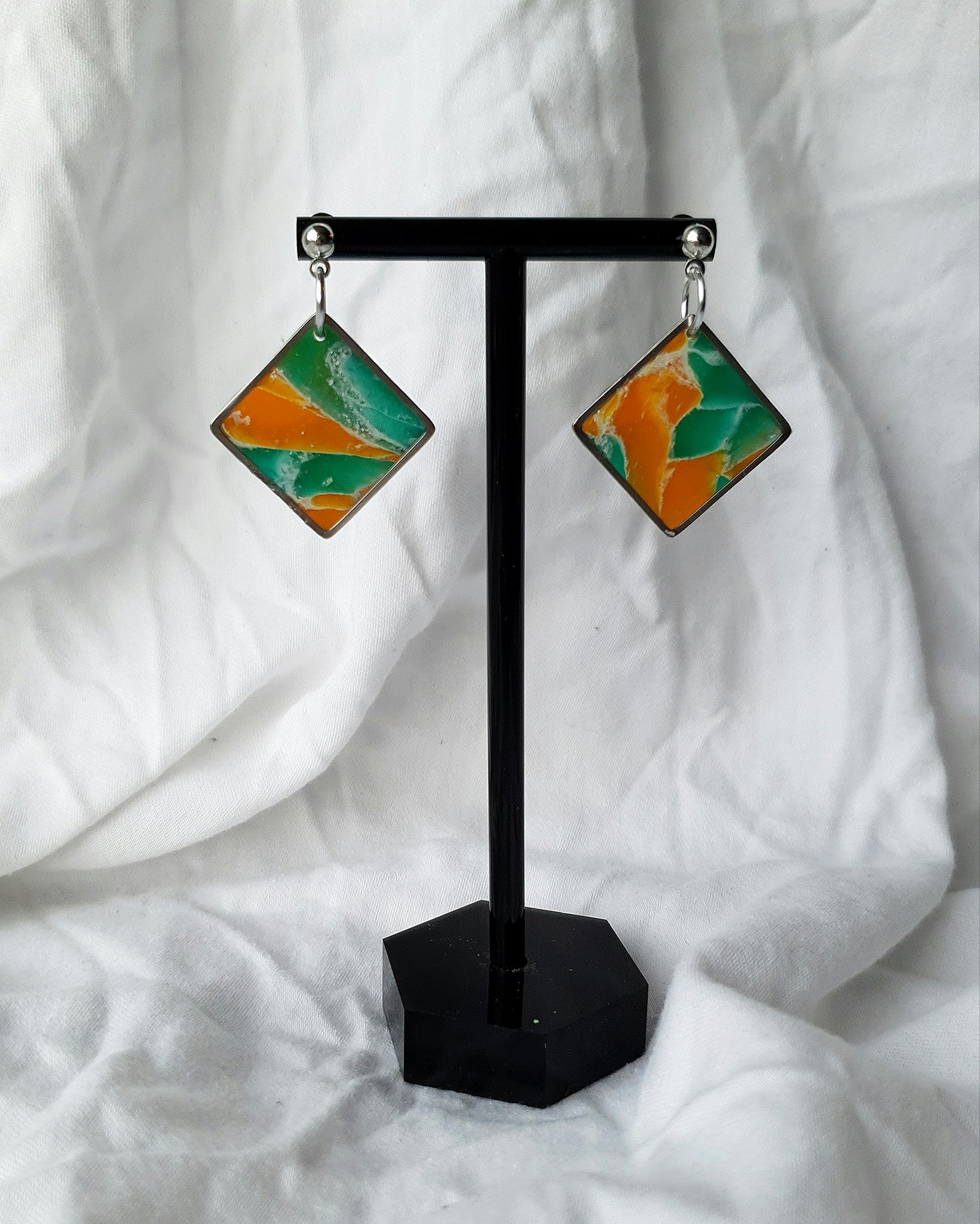 Turquoise and yellow square