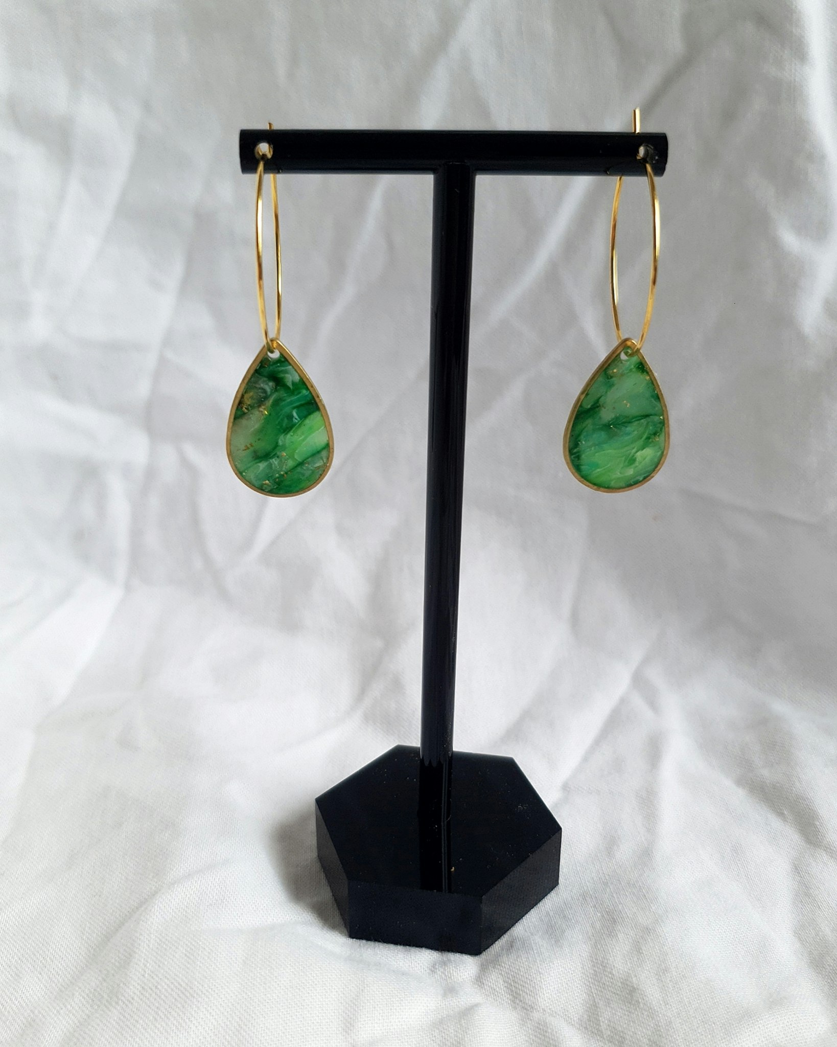 Green drop hoops
