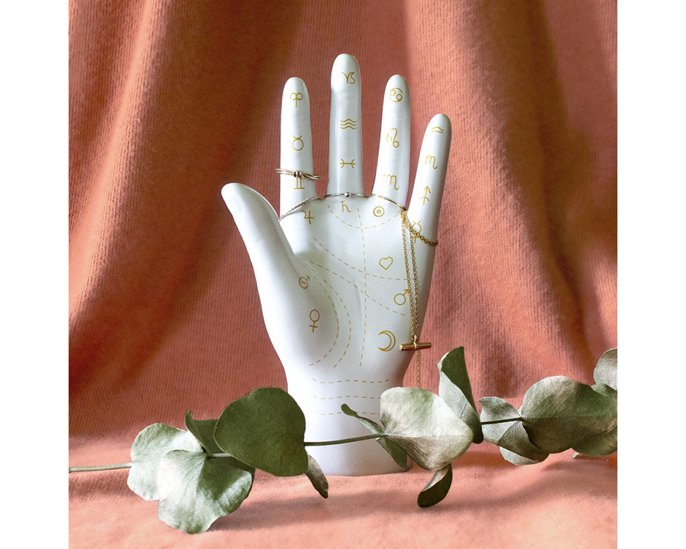 Palmistry hand ceramic