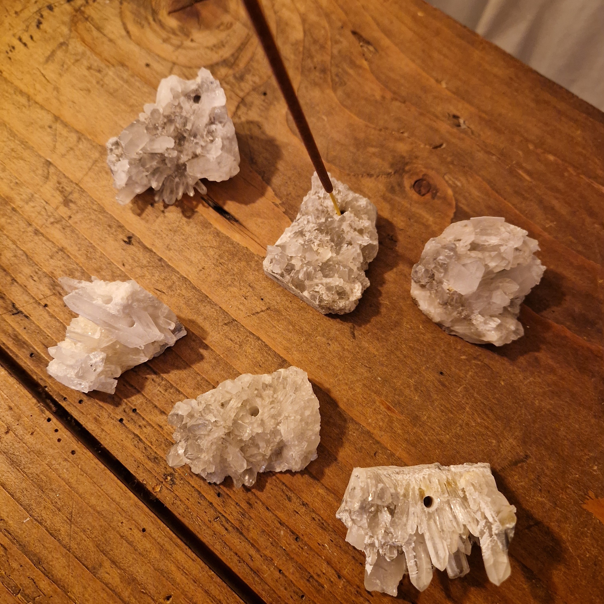 Rökelsehållare kluster bergkristall