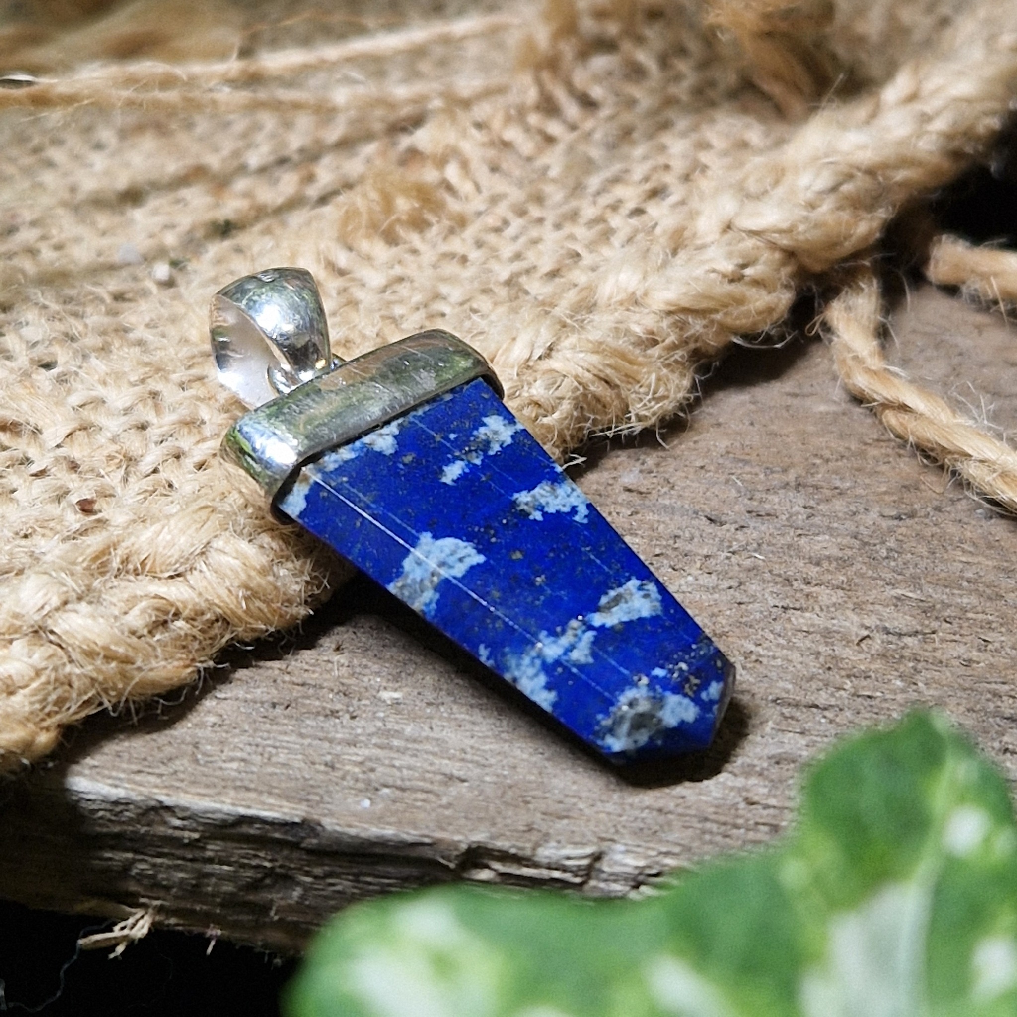 Lapis lazuli hänge äkta silver