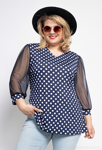 Prickig blus - 54/56 - Marin