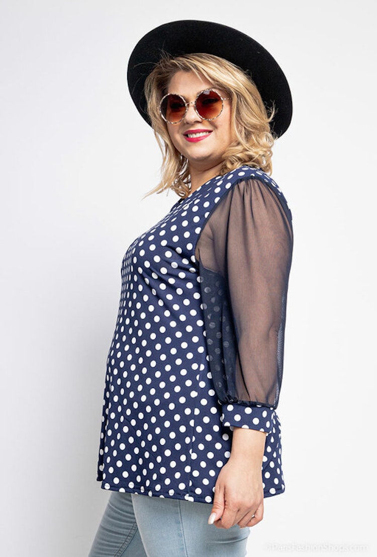 Prickig blus - 54/56 - Marin