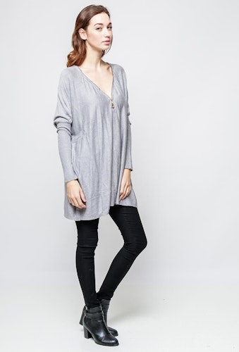 Tunika med dragkedja - Small/Medium - Grå