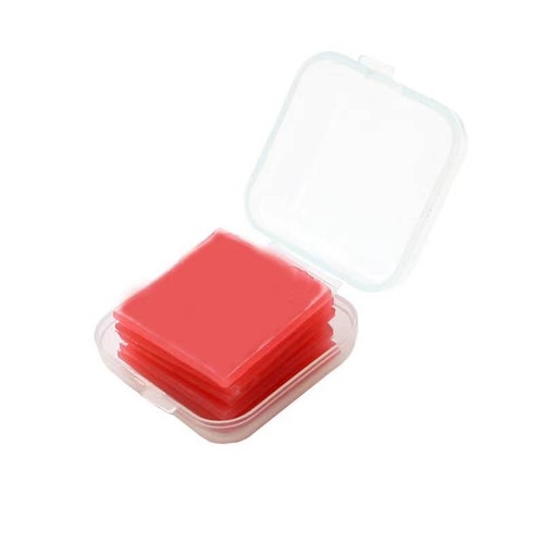 DP-vax, 2,5x2,5cm, röd - 6pack