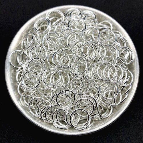 Bindring, silver - 5mm, 50st