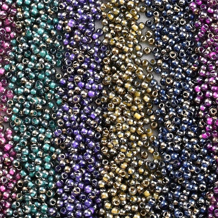 Seedbeads, lila, 4mm - 100p