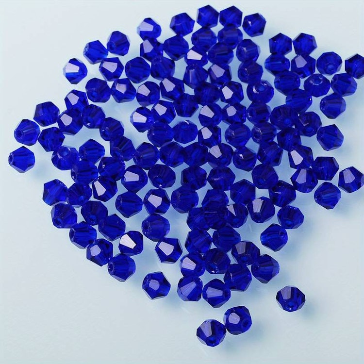Biconeslipade, mörkblå, 4mm - ca 80-100st